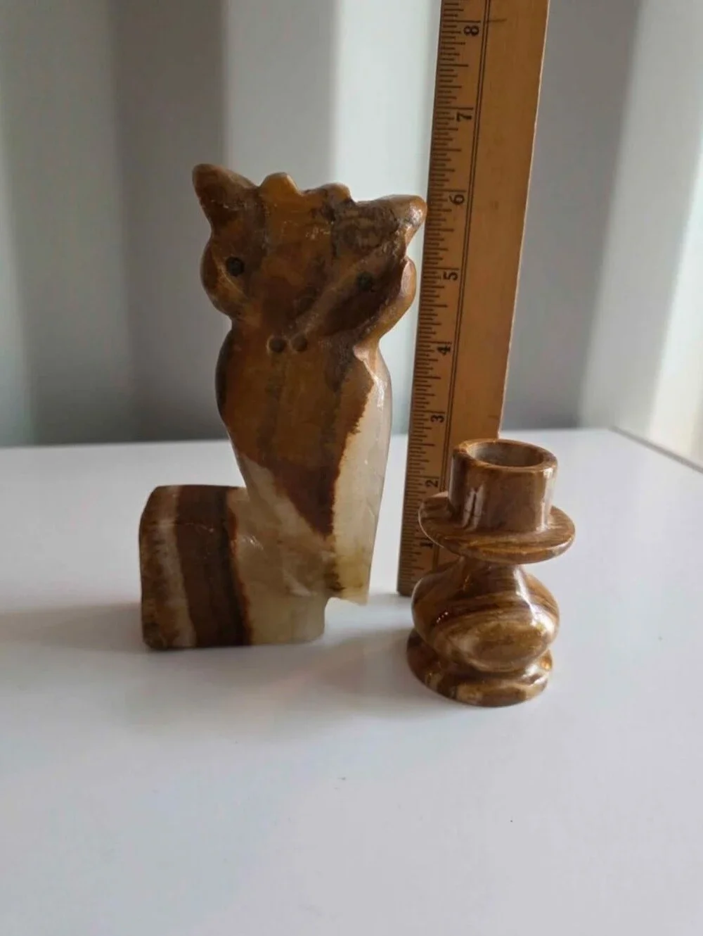 Vintage Onyx Owl, Candle Holder